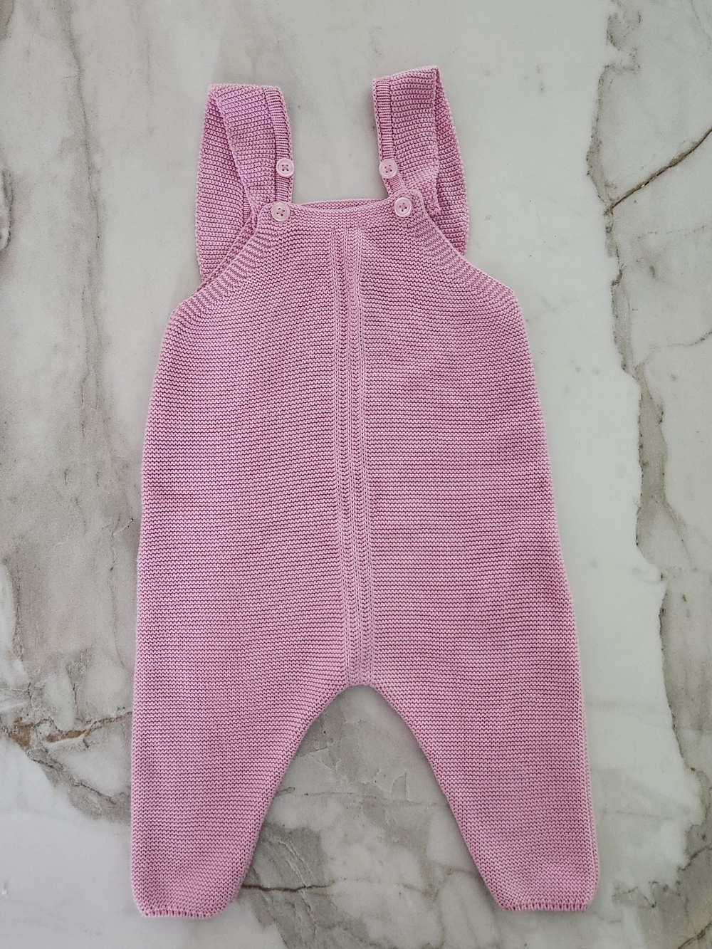 Seed Heritage Pink Knit Baby Overalls